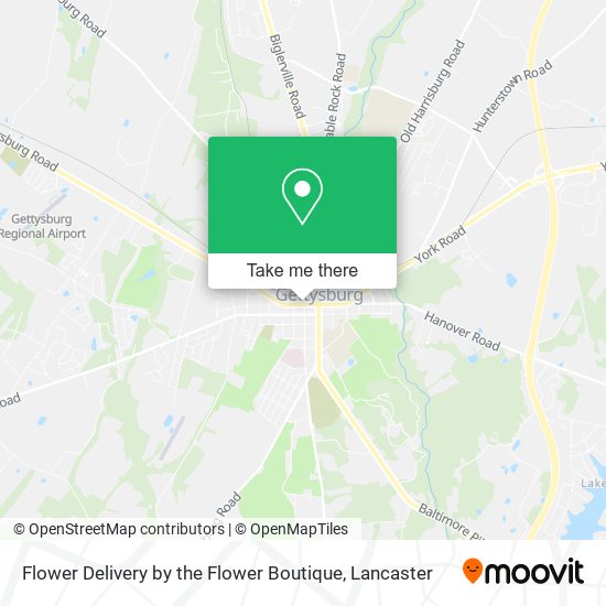 Flower Delivery by the Flower Boutique map