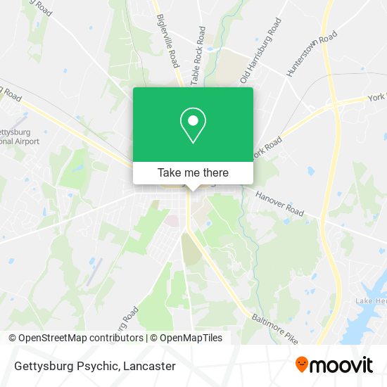 Gettysburg Psychic map