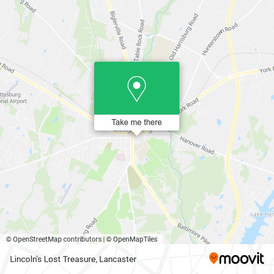 Lincoln's Lost Treasure map