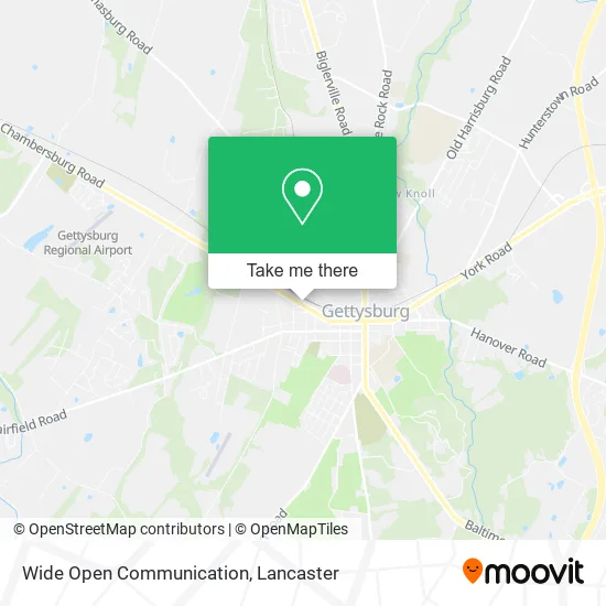 Wide Open Communication map