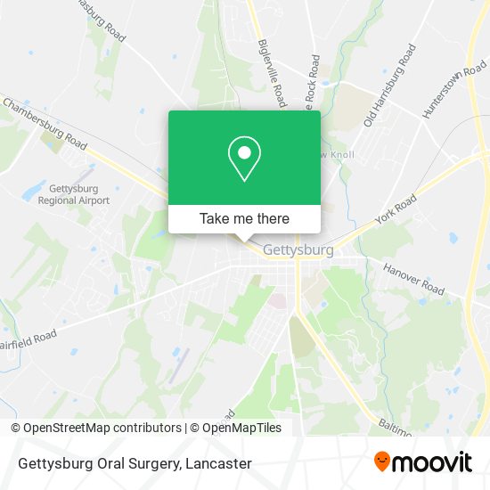 Gettysburg Oral Surgery map