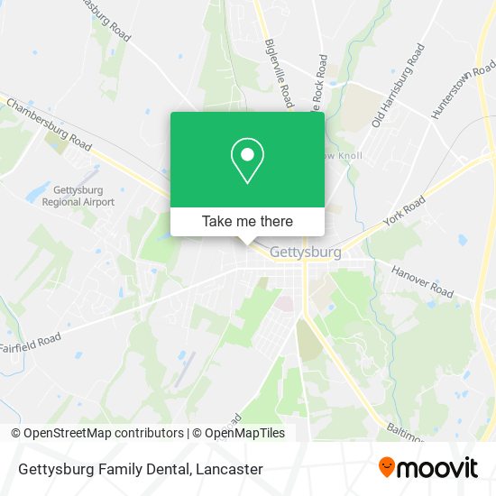 Gettysburg Family Dental map