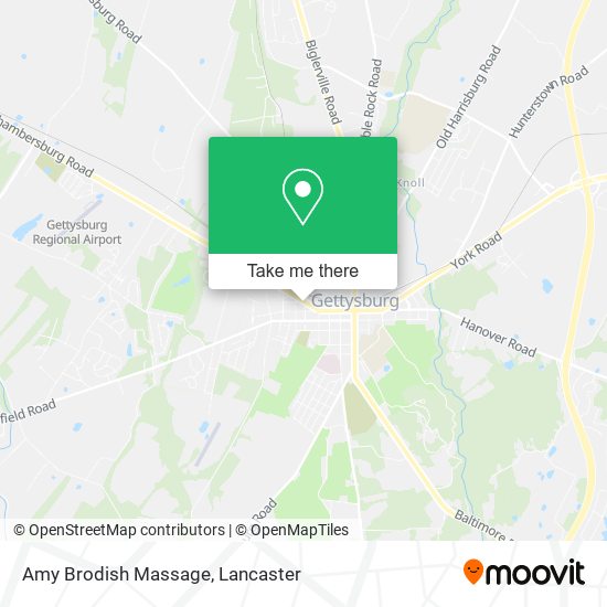 Amy Brodish Massage map