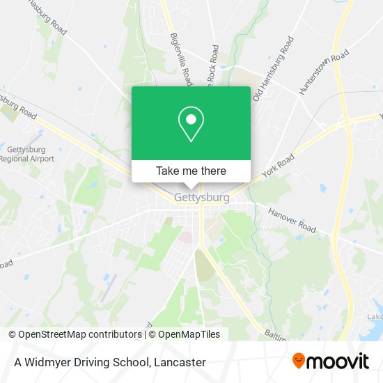 A Widmyer Driving School map