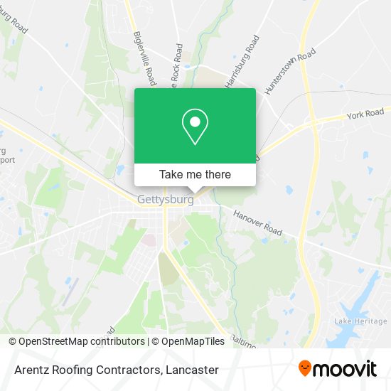 Arentz Roofing Contractors map
