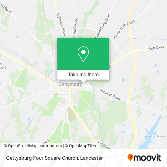 Gettysburg Four Square Church map