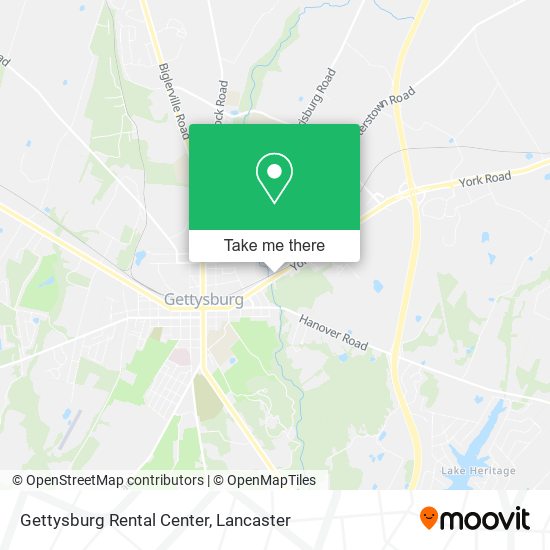 Gettysburg Rental Center map