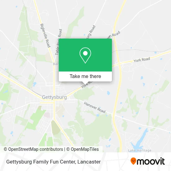Gettysburg Family Fun Center map