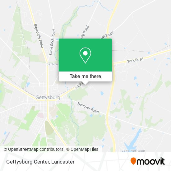 Mapa de Gettysburg Center