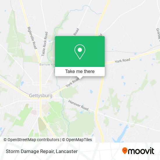 Storm Damage Repair map
