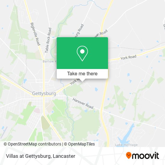 Mapa de Villas at Gettysburg