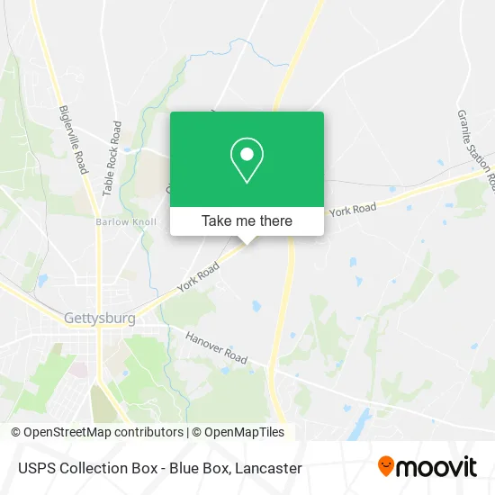 USPS Collection Box - Blue Box map