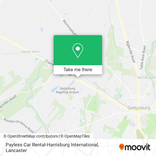 Payless Car Rental-Harrisburg International map