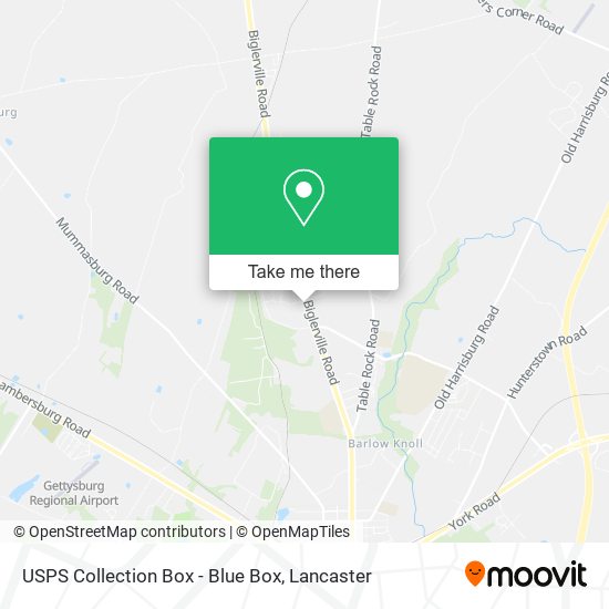 USPS Collection Box - Blue Box map