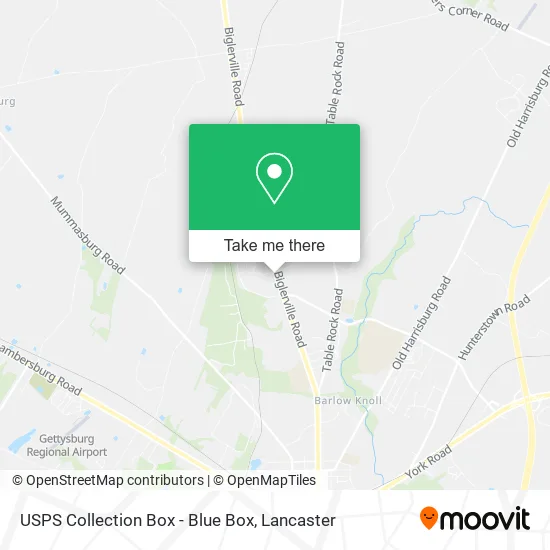 USPS Collection Box - Blue Box map