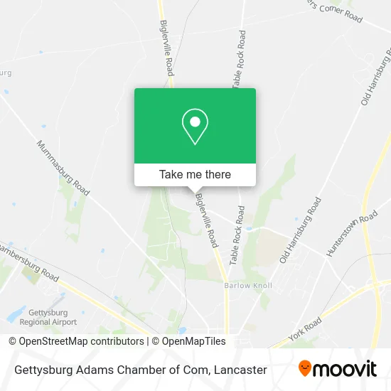 Gettysburg Adams Chamber of Com map