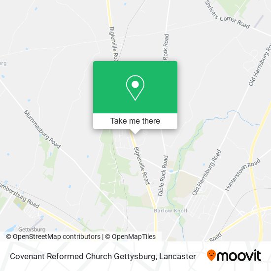 Covenant Reformed Church Gettysburg map