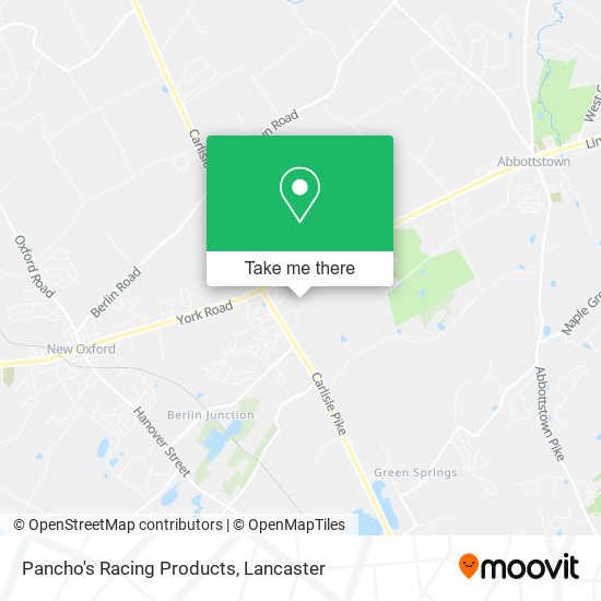 Pancho's Racing Products map