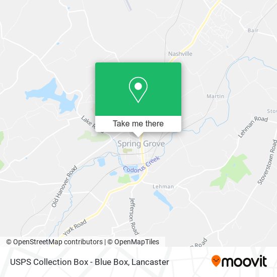 USPS Collection Box - Blue Box map