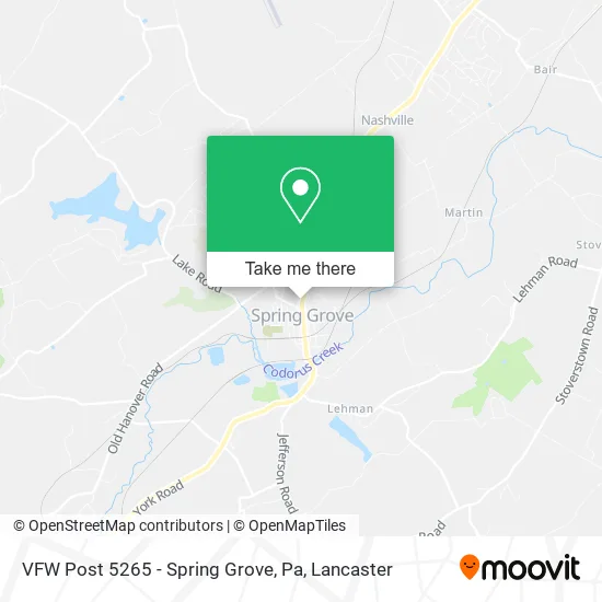 VFW Post 5265 - Spring Grove, Pa map