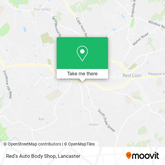Red's Auto Body Shop map