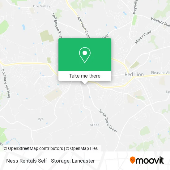Ness Rentals Self - Storage map