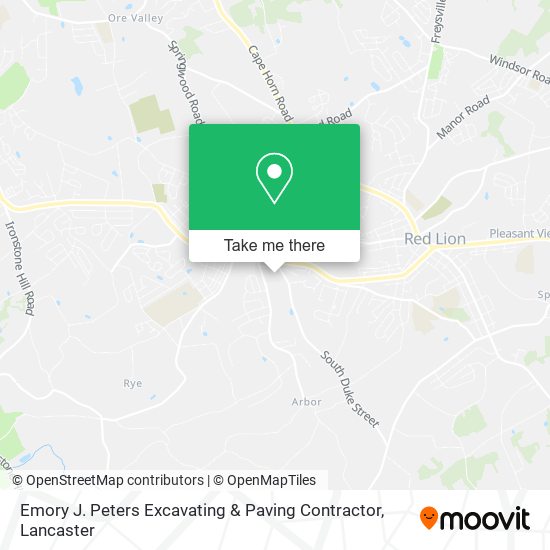 Emory J. Peters Excavating & Paving Contractor map