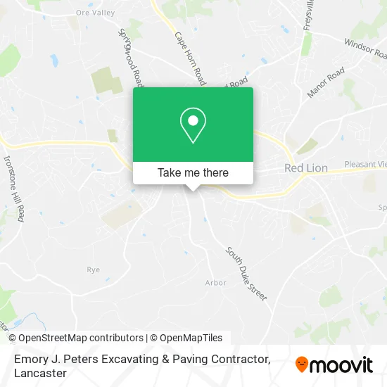 Emory J. Peters Excavating & Paving Contractor map