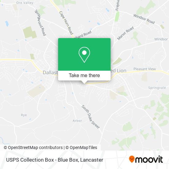 USPS Collection Box - Blue Box map