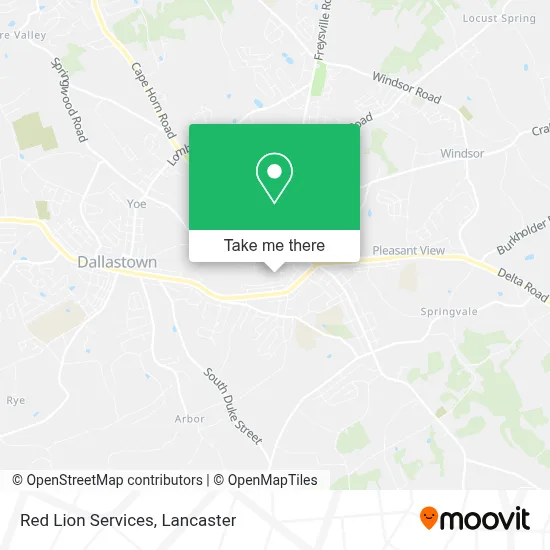 Red Lion Services map