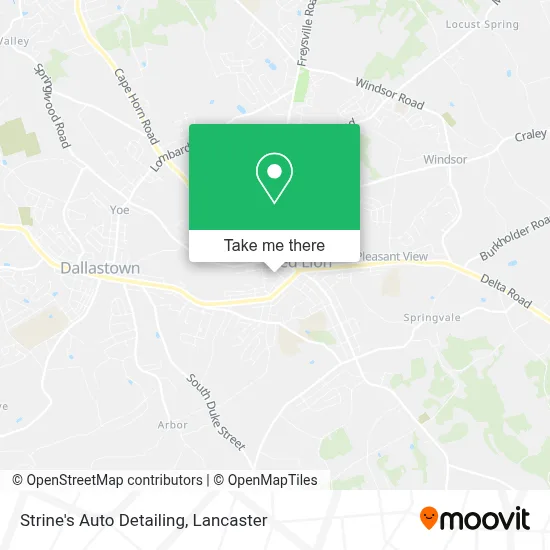Strine's Auto Detailing map