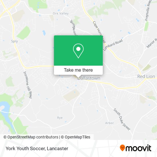 York Youth Soccer map