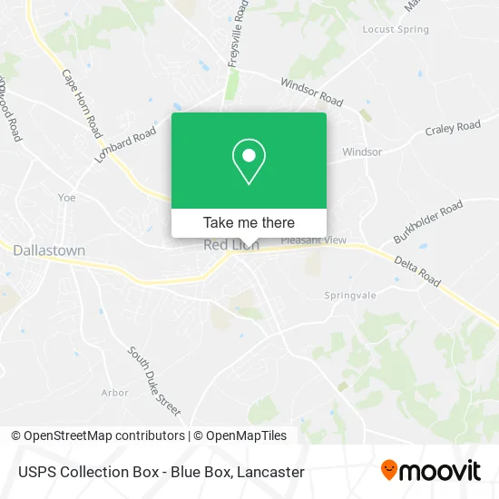 USPS Collection Box - Blue Box map