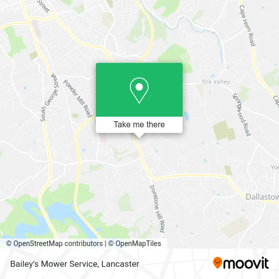 Bailey's Mower Service map