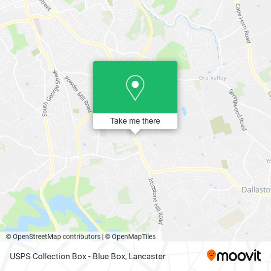 USPS Collection Box - Blue Box map