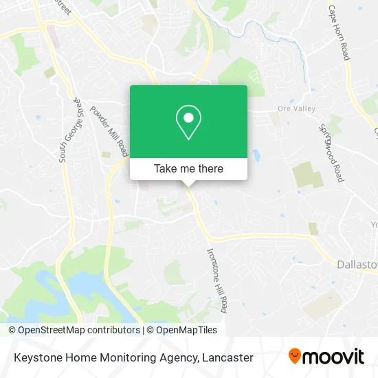 Keystone Home Monitoring Agency map
