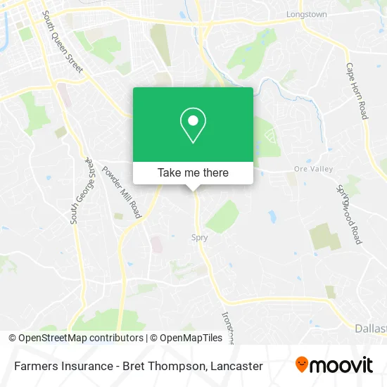 Farmers Insurance - Bret Thompson map