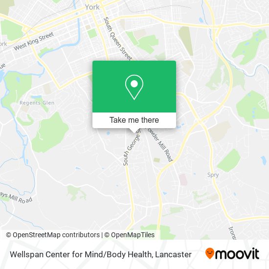 Wellspan Center for Mind / Body Health map