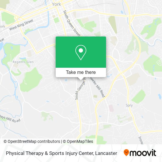 Physical Therapy & Sports Injury Center map