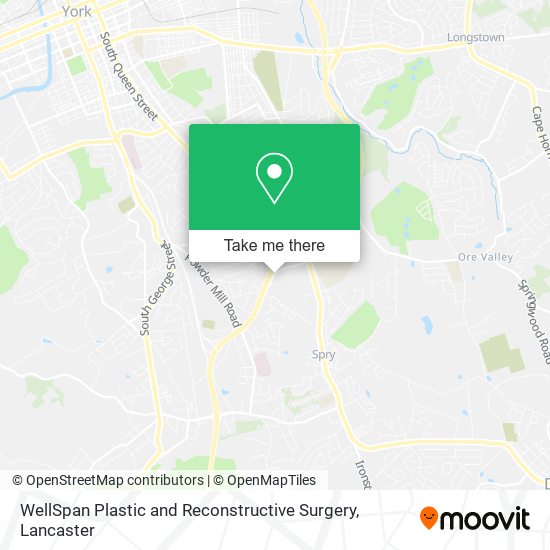 Mapa de WellSpan Plastic and Reconstructive Surgery