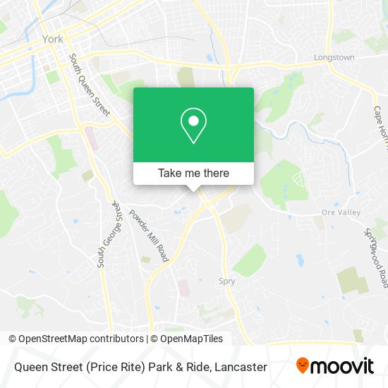 Queen Street (Price Rite) Park & Ride map