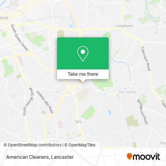 American Cleaners map