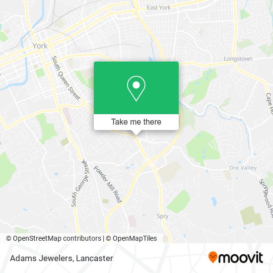 Mapa de Adams Jewelers