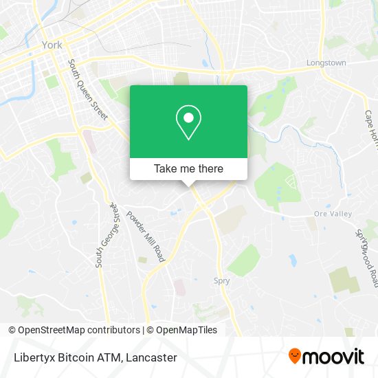 Mapa de Libertyx Bitcoin ATM