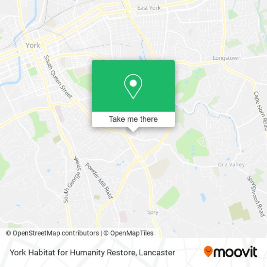York Habitat for Humanity Restore map