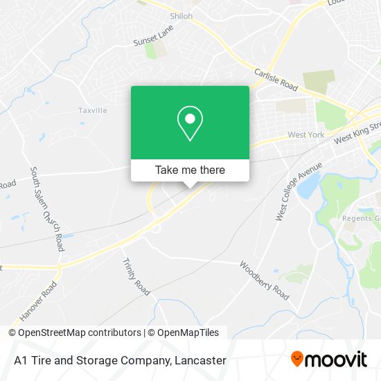 A1 Tire and Storage Company map