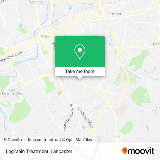 Leg Vein Treatment map