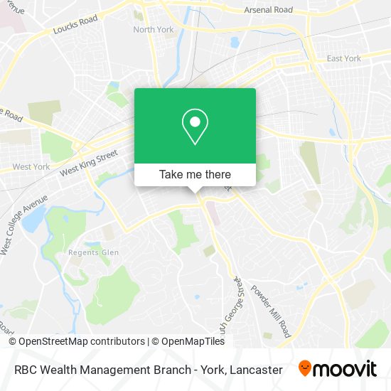 Mapa de RBC Wealth Management Branch - York