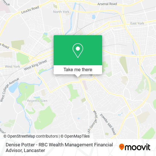 Mapa de Denise Potter - RBC Wealth Management Financial Advisor