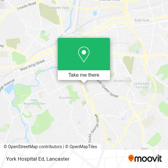York Hospital Ed map